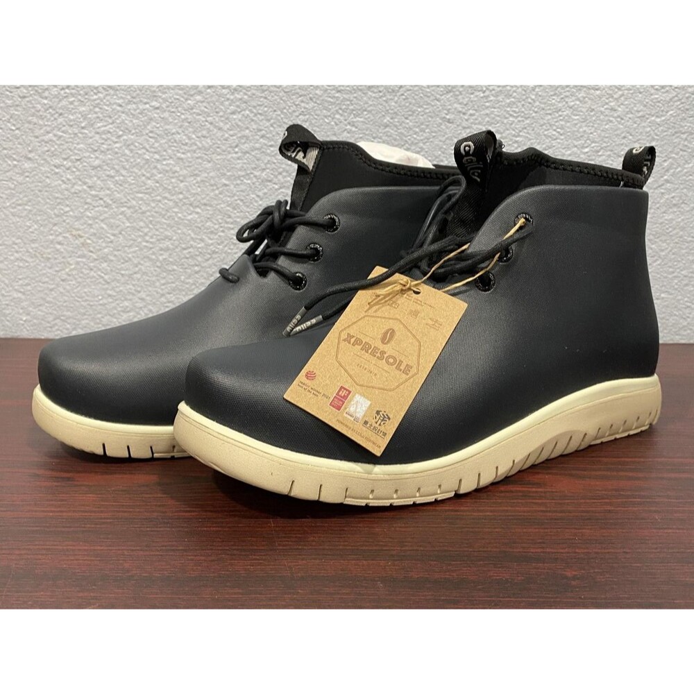 Ccilu Boots Mens Size 10 Black PANTO/PAOLO XP Waterproof Ankle Rain Ortholite